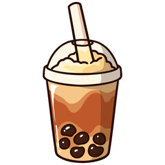 boba tea icon illustration