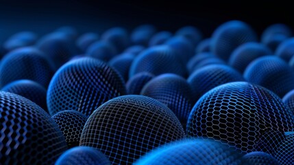 Obraz premium geometric mesh sphere abstract 3d background