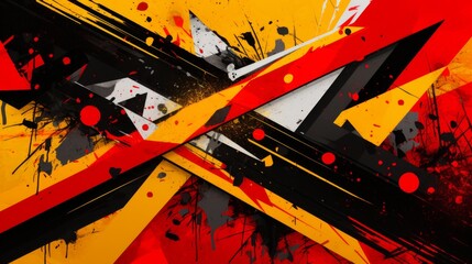 black, red and yellow abstract modern background