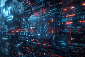 Obraz premium futuristic high tech background