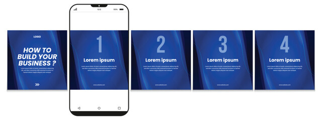 Set of LinkedIn carousel post, social media Instagram carousel post, modern and editable business carousel template design © Tarek Digital