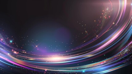 Abstract neon color glowing lines background