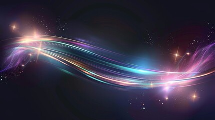 Abstract neon color glowing lines background