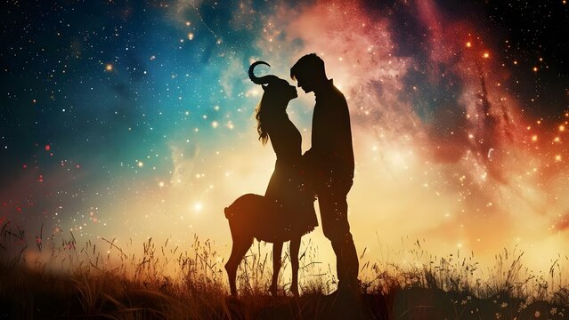 Horoscope compatibility for Capricorn and boyfriend in love astrology and intimacy . Concept Horoscope Compatibility, Love Astrology, Intimacy, Capricorn, Boyfriend