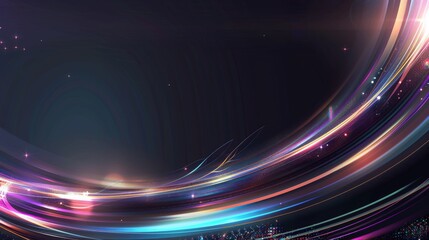 Abstract neon color glowing lines background