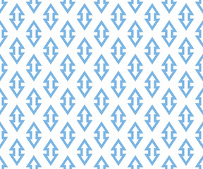 Abstract geometric pattern. A seamless vector background. White and blue ornament. Graphic modern pattern. Simple lattice graphic design
