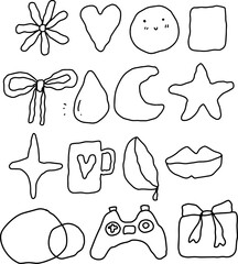 shapes doodles element design for templates.