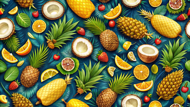 seamless pattern with easter eggs