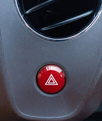 Hazard button inside car 