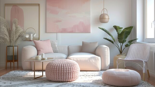 Cozy and inviting living room setup for a young person, featuring warm colors, plush seating, and personalized accents that create a welcoming space to relax and entertain