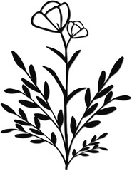 flower vector black. flower vector black.