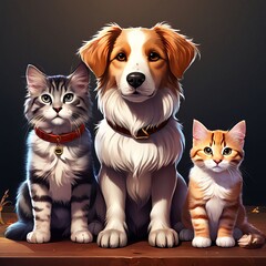 cute puppy dog catoon isolated comic style illustration design