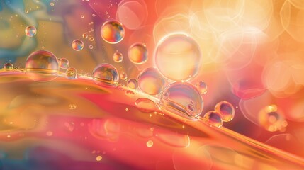 abstract Colorful Oil Drops liquid Background