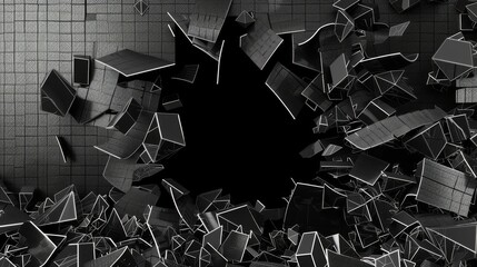 abstract black cracked surface background