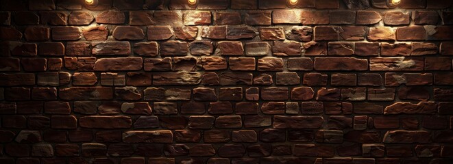 texture of brown bricks arranged in an unbroken pattern
