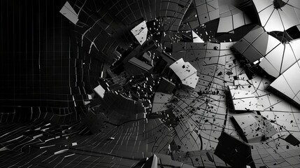 abstract black cracked surface background