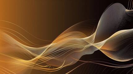 golden brown abstract striped and wavy line background