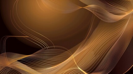 golden brown abstract striped and wavy line background