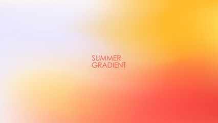 Summertime blurred background. Summer theme orange gradients for creative seasonal graphic design. Vector illustration.