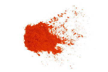 A pile of dried paprika powder Isolated Transparent