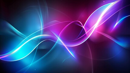 magic energy neon glowing wave abstract background