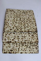 Matzoh for the Jewish Passover. It is a Jewish custom to eat matzoh on Passover, bread made from unleavened dough