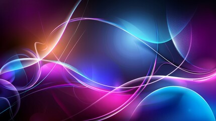 magic energy neon glowing wave abstract background
