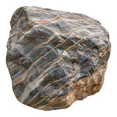 Gneiss stone isolated on transparent background