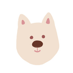 Cute dog pencil color illustration