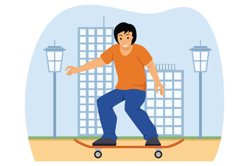 Healthy Activity Flat Illustration Design