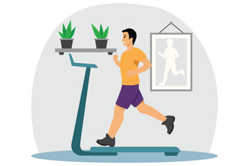 Healthy Activity Flat Illustration Design