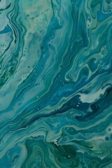 Obraz premium Captivating Marble Texture with Flowing Blues and Greens Mimicking Serene River Currents