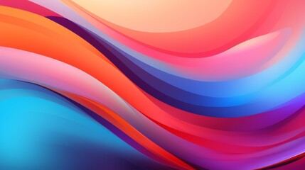 Obraz premium wave graphic with a modern twist, featuring bright, electric colors and smooth curves for a dynamic background,