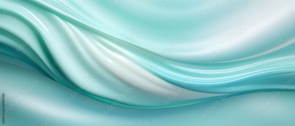 Wall mural gentle teal gradient, clean and fresh, ideal for eco-friendly cosmetic showcases,