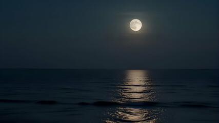 moon over the sea