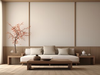 3d view of living rooms in
contemporary,sofa, high angle
view,minimalist backgrounds,realistic usage of light and color, classic japanese
simplicity,Best Masterpiece