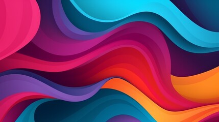 Sleek modern background with interlocking shapes in bright, bold colors, suitable for innovative design projects,