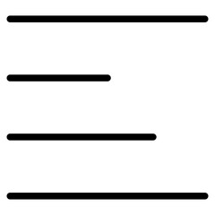 Text align vector icon button. Paragraph alignment symbol. Align icon