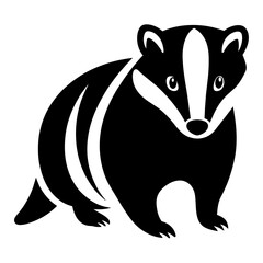 Animal Badger vector icon illustration art