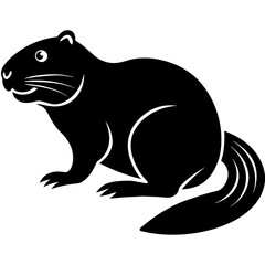 Beaver silhouette vector art