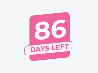 87 days to go countdown template. 87 day Countdown left days banner design. 87  Days left countdown timer