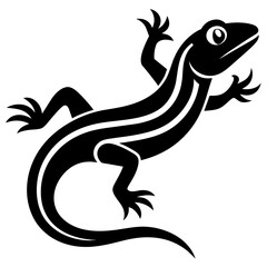 Lizard silhouette vector illustration art