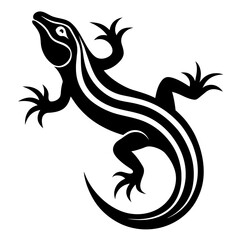 Lizard silhouette vector icon illustration
