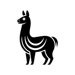Llama silhouette vector illustration art