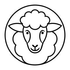 Sheep head logo icon