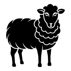 Sheep head vector icon illustration art