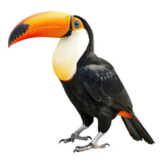 Toucan bird sticker isolated on transparent background