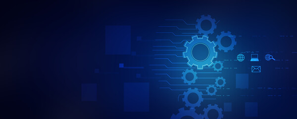 2d illustration abstract gear Network