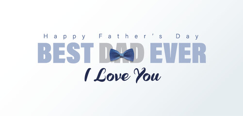 Happy Father’s Day Calligraphy greeting card. Vector illustration.