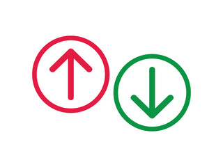 up and down arrows icon vector